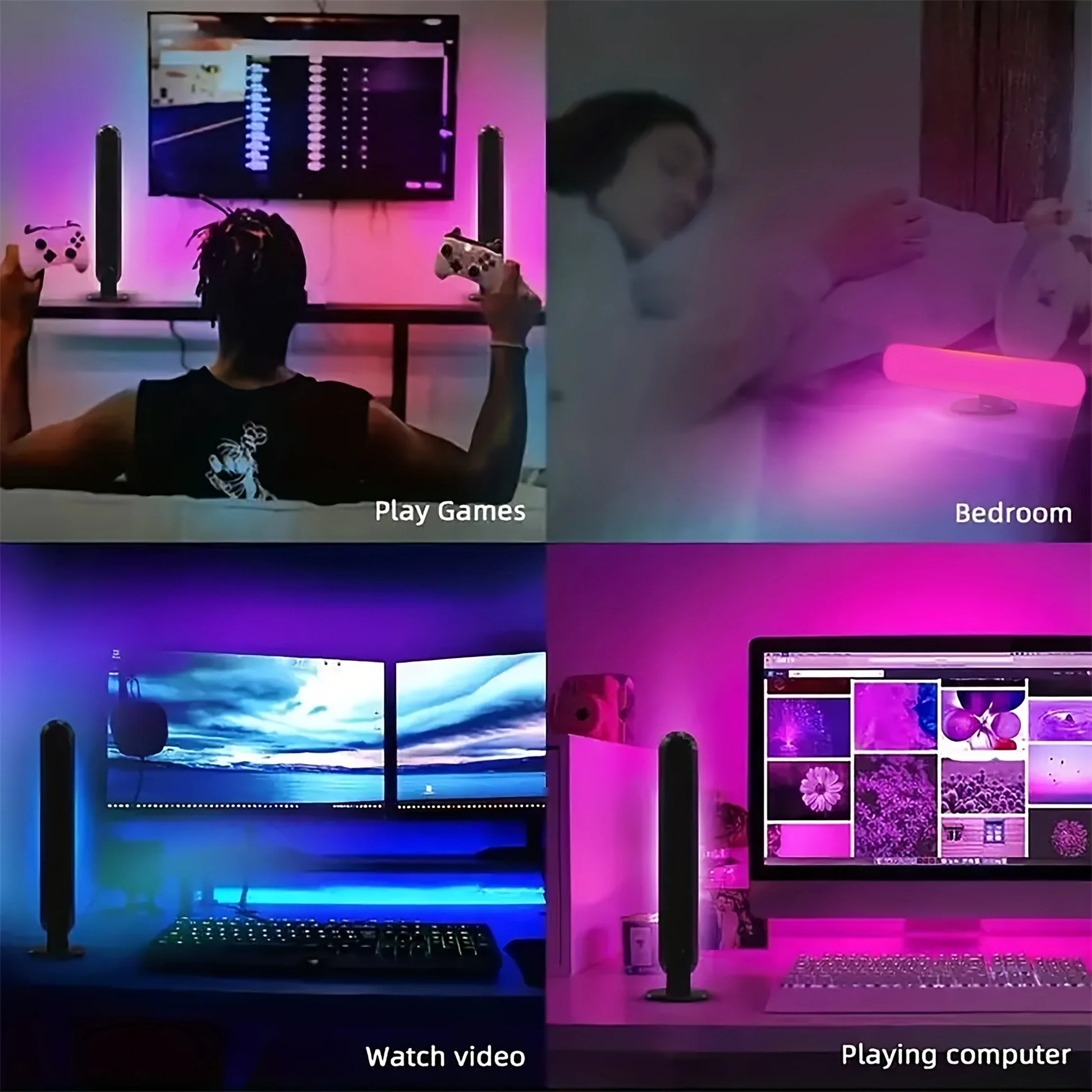 Dynamic RGB LED Light Bar with Remote Control - USB-Powered Desktop Ambiance 5