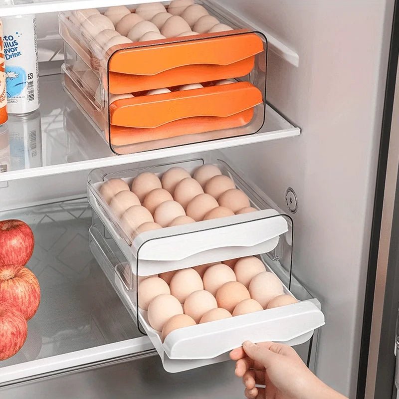 EGGSTACK – 2-layer refrigerator egg box with drawers and a 32-egg capacity 2