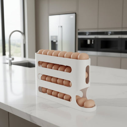 EGGSTAGE – 4-layer automatic egg dispenser for refrigerator organization 0