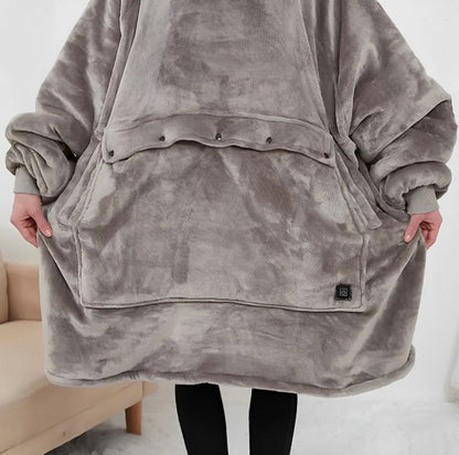 EMBERWEAR – USB-Powered Heated Blanket Hoodie for Cozy Warmth 6