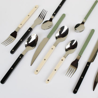ETERNISERVE – 24-Piece Engraved Stainless Steel Cutlery Set for 6 1