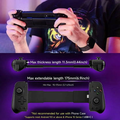 EasySMX M10 Mobile Game Controller for Android & iPhone 15, Hall Effect Triggers, Anti-Slip Design 2