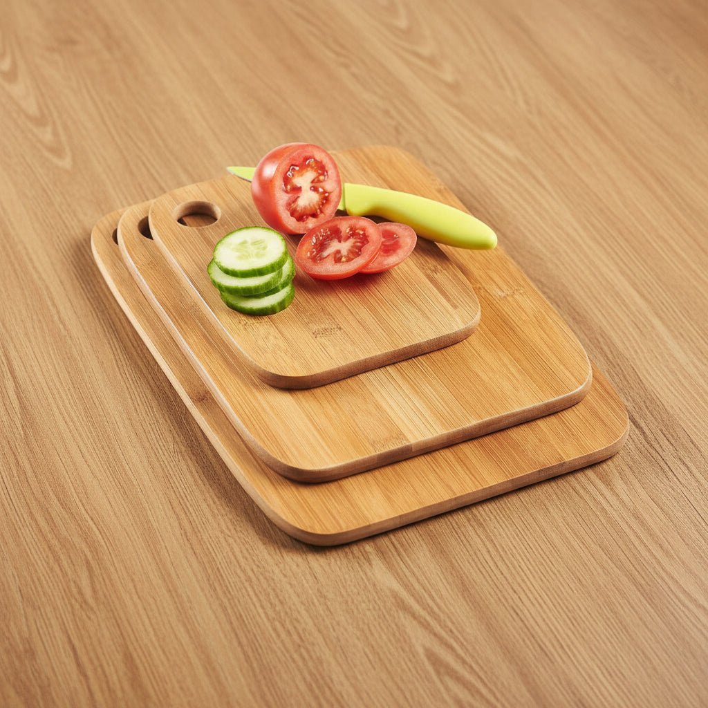 Eco-Friendly Bamboo Cutting Board Set - 3 Versatile Chopping Boards 1