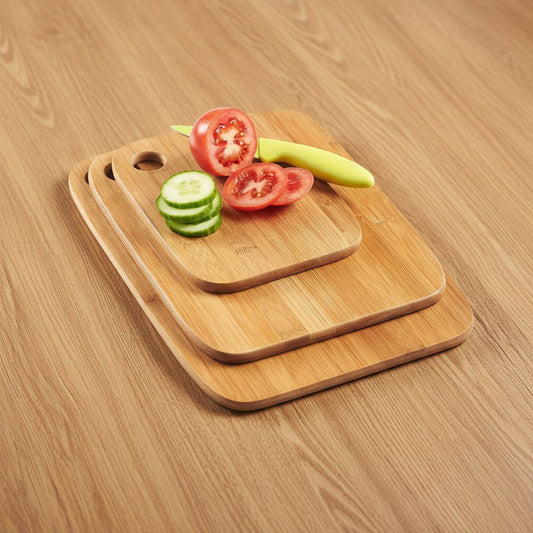 Eco-Friendly Bamboo Cutting Board Set - 3 Versatile Chopping Boards 1