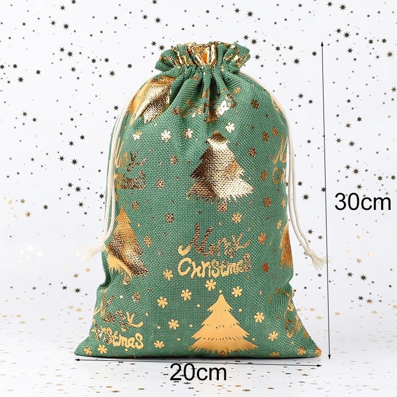 Eco-Friendly Jute Gift Bags - Set of 2 Large Present Bags for Wrap Gifts 2