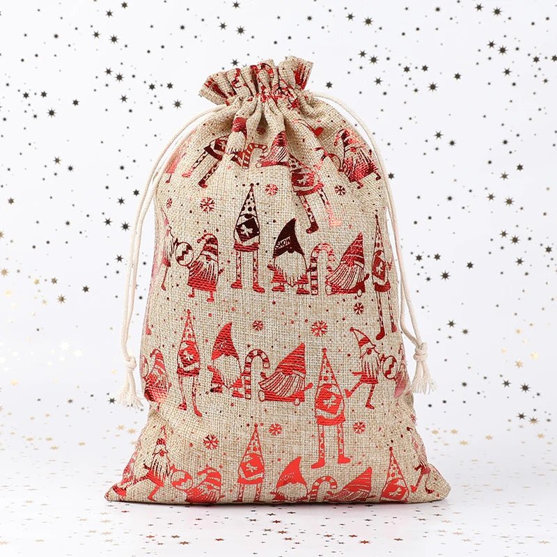 Eco-Friendly Jute Gift Bags - Set of 2 Large Present Bags for Wrap Gifts 8