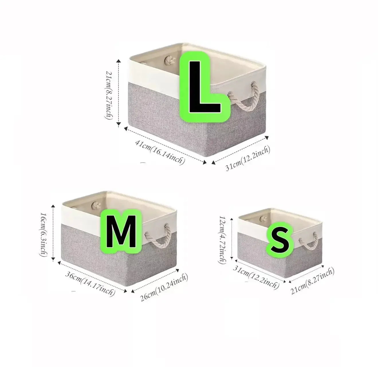 Eco-Friendly Linen Fabric Storage Basket - Multi-Functional Organizer for Toys and Clothes 1