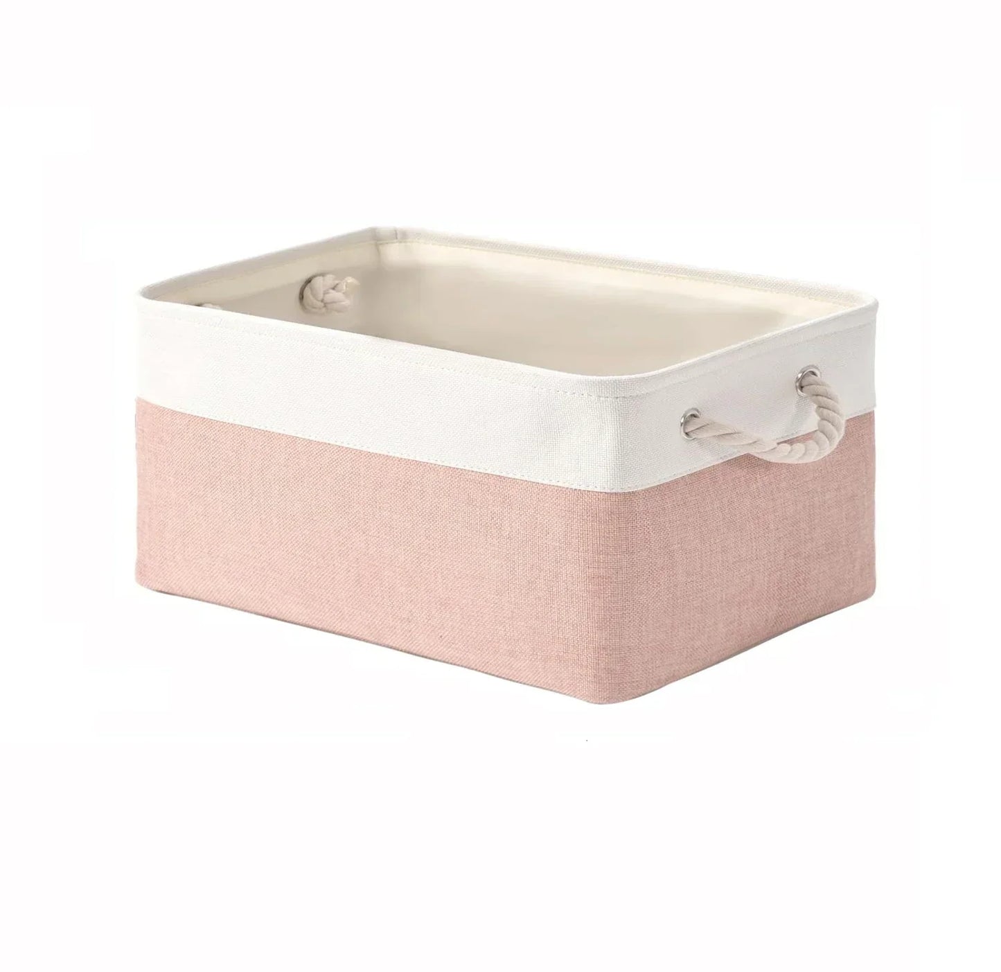 Eco-Friendly Linen Fabric Storage Basket - Multi-Functional Organizer for Toys and Clothes 10