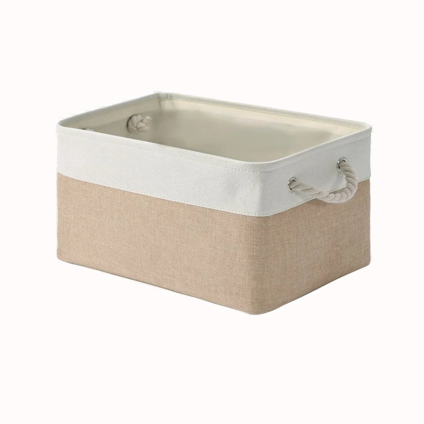 Eco-Friendly Linen Fabric Storage Basket - Multi-Functional Organizer for Toys and Clothes 7