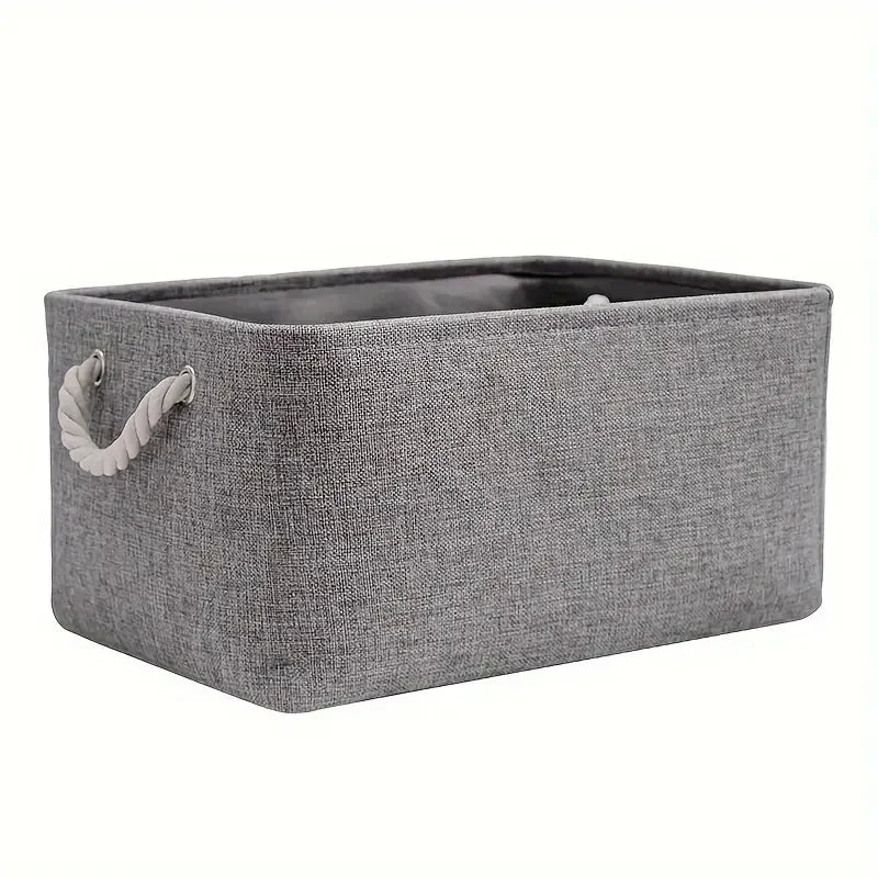 Eco-Friendly Linen Fabric Storage Basket - Multi-Functional Organizer for Toys and Clothes 9