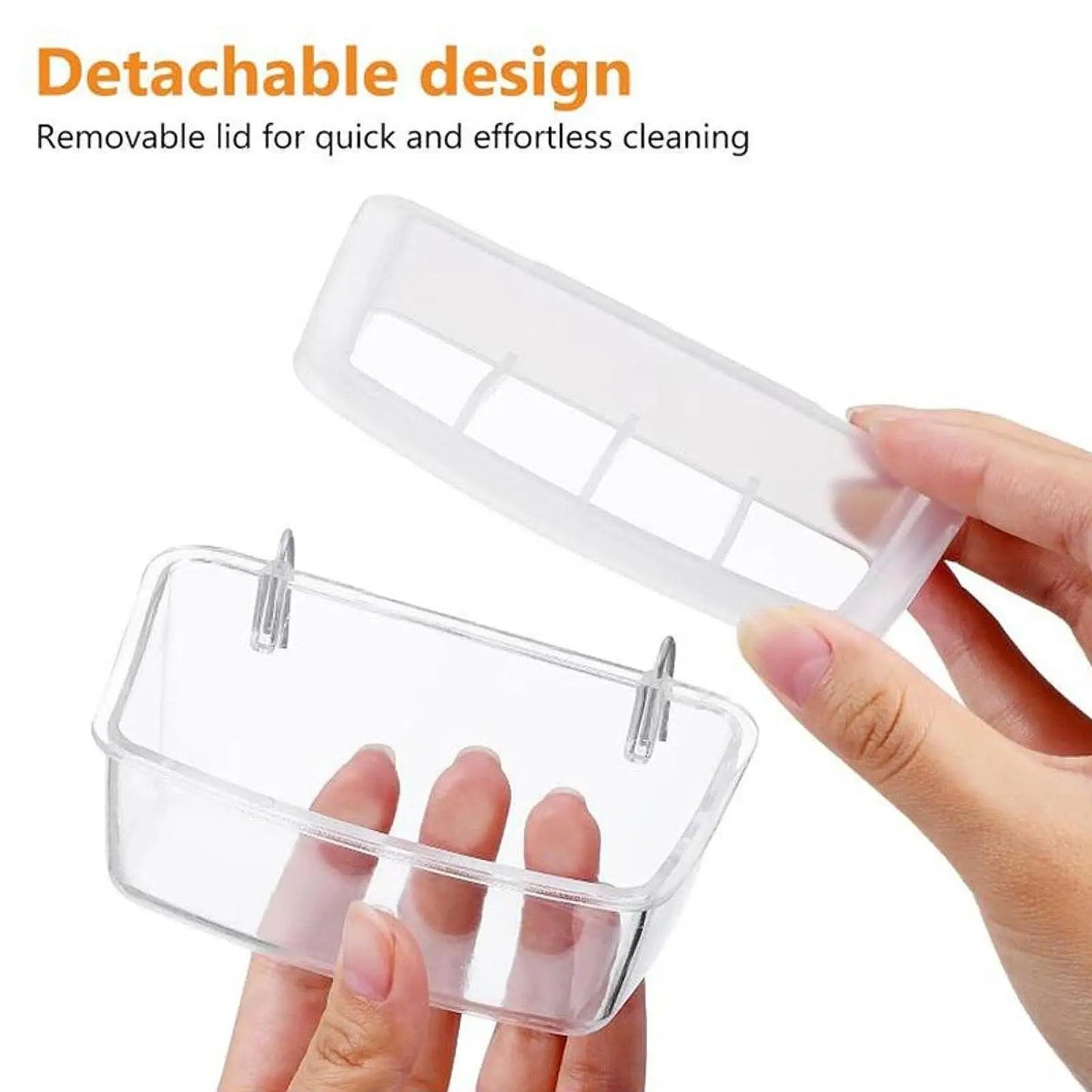 Eco-Friendly Parrot Feeder - Splash-Proof Bird Food Bowl with 360-Degree Visibility 2