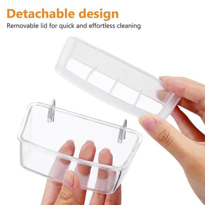 Eco-Friendly Parrot Feeder - Splash-Proof Bird Food Bowl with 360-Degree Visibility 2