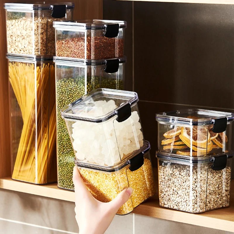Eco-Friendly Sealed Storage Jars Set - Large Capacity Kitchen Organizers 2