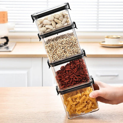 Eco-Friendly Sealed Storage Jars Set - Large Capacity Kitchen Organizers 3