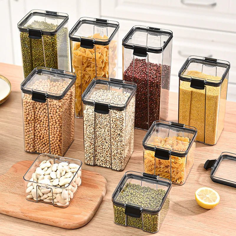 Eco-Friendly Sealed Storage Jars Set - Large Capacity Kitchen Organizers 5