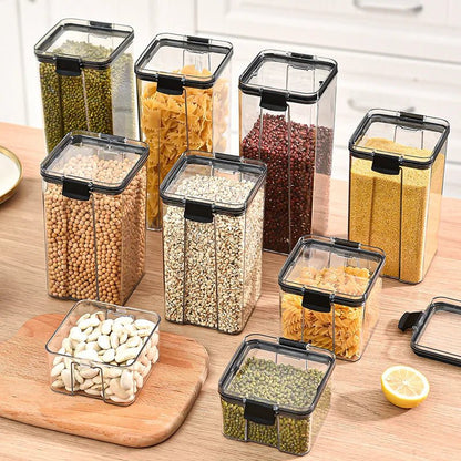 Eco-Friendly Sealed Storage Jars Set - Large Capacity Kitchen Organizers 5