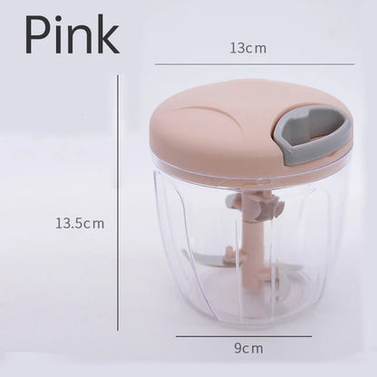 Efficient Kitchen Manual Meat Mincer & Garlic Chopper - Stainless Steel, 500/900ML 7