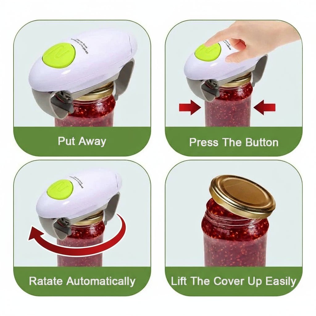 Effortless Electric Bottle Opener - Lightweight ABS Jar and Bottle Access Tool 1