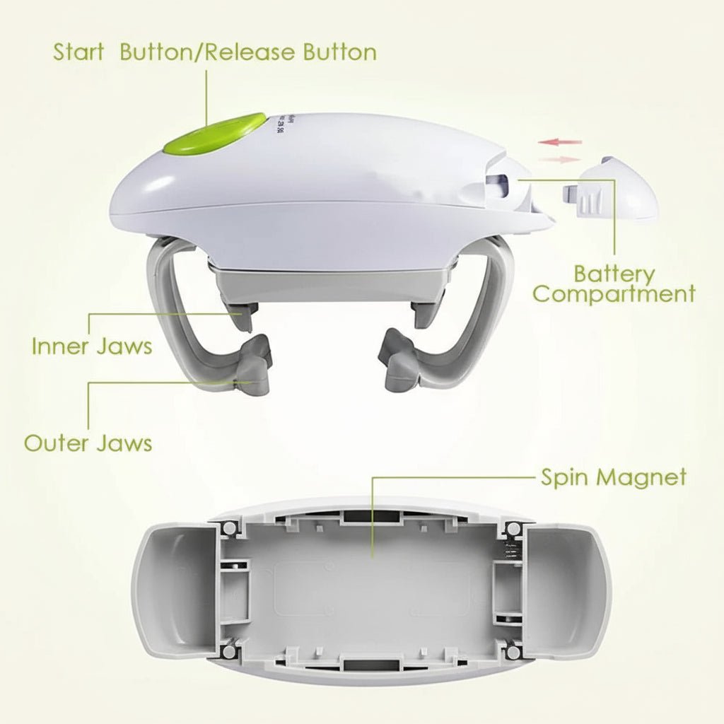 Effortless Electric Bottle Opener - Lightweight ABS Jar and Bottle Access Tool 2