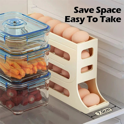 EggKeeper - Large Capacity Egg Storage Box with Rolling Design for 30 Eggs 1