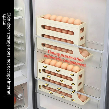 EggKeeper - Large Capacity Egg Storage Box with Rolling Design for 30 Eggs 2