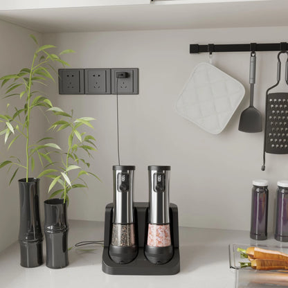 Electric Pepper and Salt Grinder Set - Rechargeable with Adjustable Coarseness 2