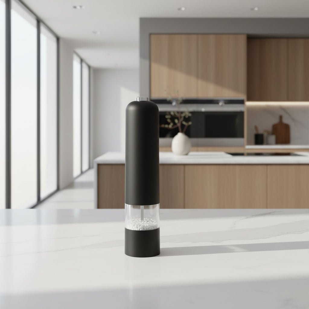 Electric Salt and Pepper Grinder Set - One-Handed Operation with Adjustable Coarseness and Built-in Light 10