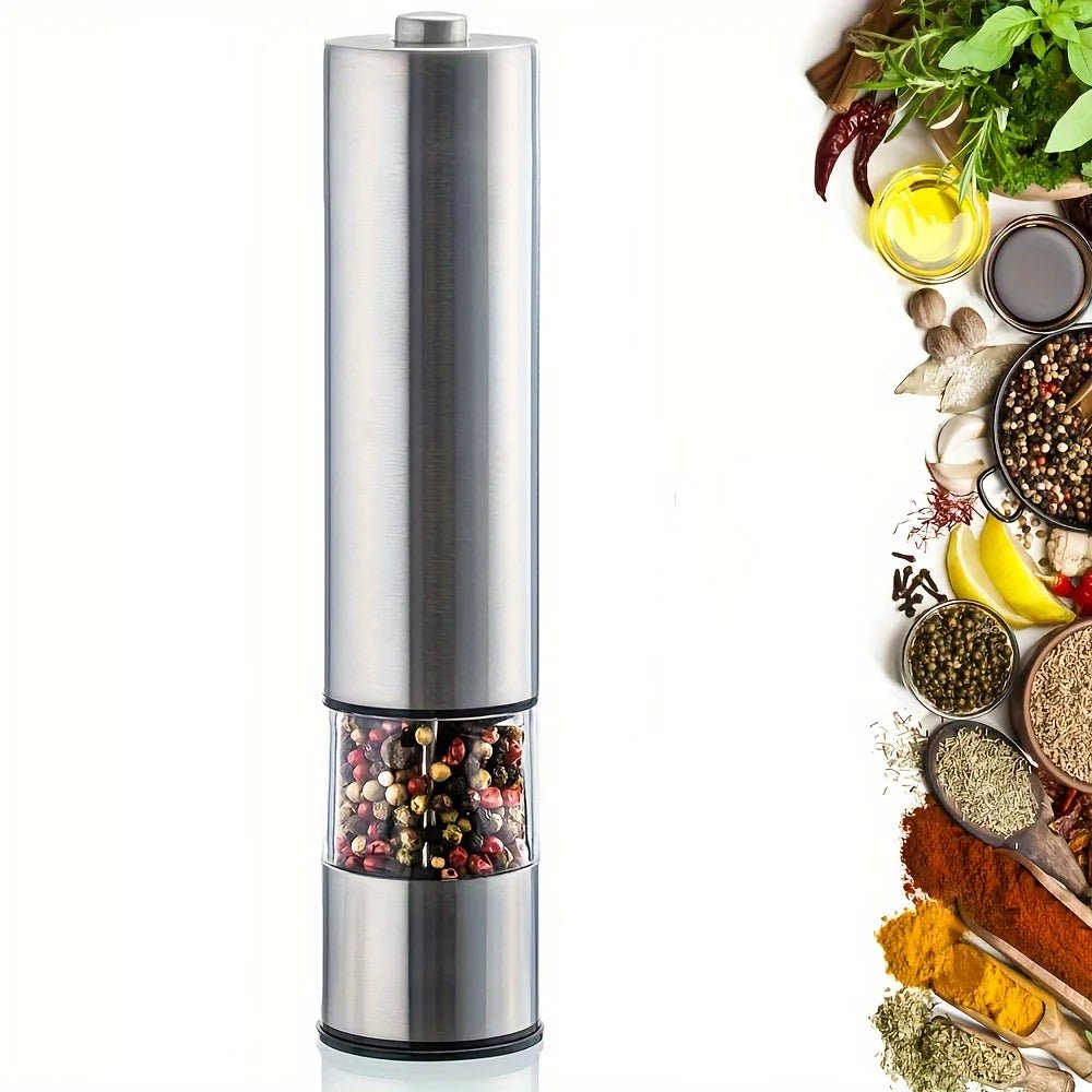 Electric Salt and Pepper Grinder Set - One-Handed Operation with Adjustable Coarseness and Built-in Light 9