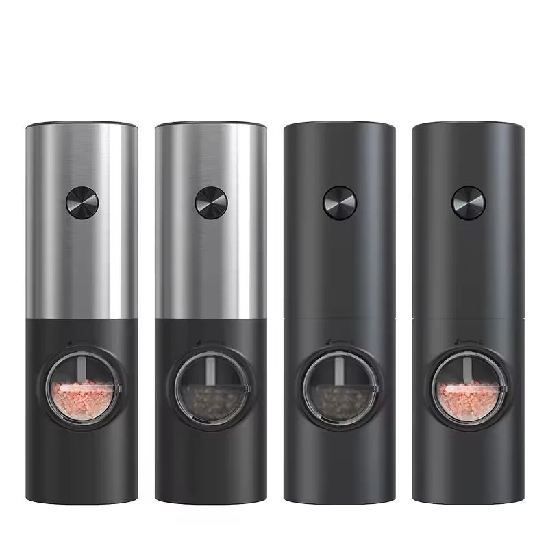 Electric Salt and Pepper Grinder Set with LED Light and Adjustable Thickness 3