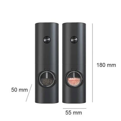 Electric Salt and Pepper Grinder Set with LED Light and Adjustable Thickness 5