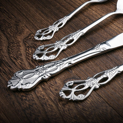 Elegant 24-Piece Stainless Steel Cutlery Set - Durable Flatware Cutlery for Kitchen 4