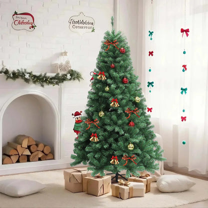 Elegant 6-7ft Artificial Christmas Tree with LED Lights & 8 Lighting Modes 2