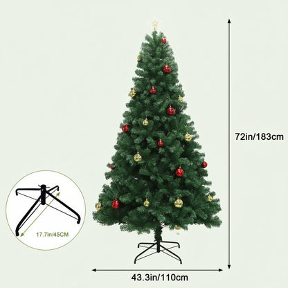 Elegant 6-7ft Artificial Christmas Tree with LED Lights & 8 Lighting Modes 7