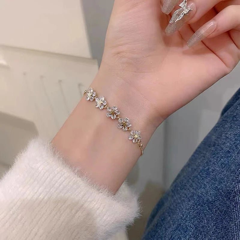 Elegant Adjustable Rhinestone Bracelet for Women - Perfect for Weddings & Parties 2