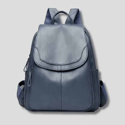 Elegant Anti-Theft Leather Backpack for Women - Stylish Rucksack with Organized Interior 1