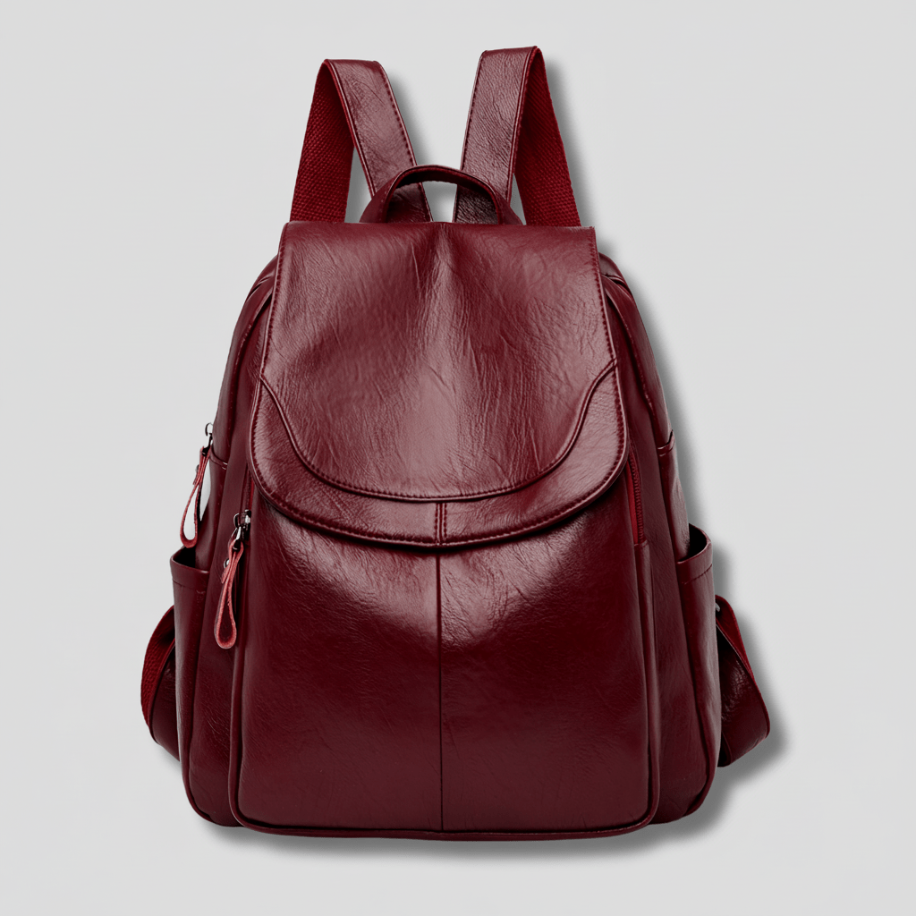 Elegant Anti-Theft Leather Backpack for Women - Stylish Rucksack with Organized Interior 4