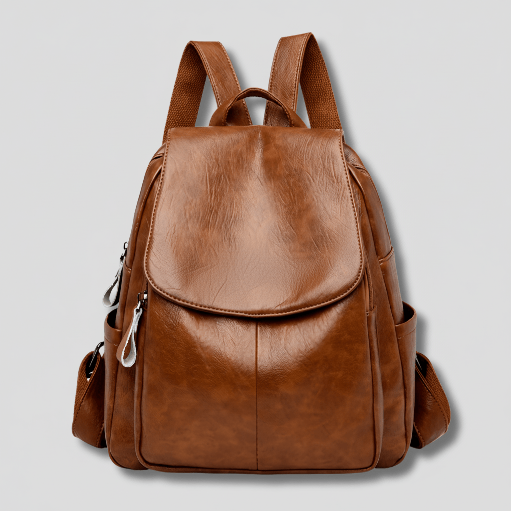 Elegant Anti-Theft Leather Backpack for Women - Stylish Rucksack with Organized Interior 5