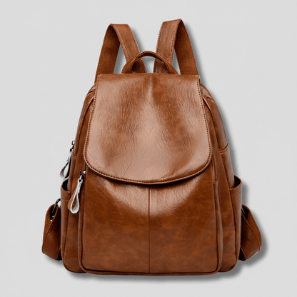 Elegant Anti-Theft Leather Backpack for Women - Stylish Rucksack with Organized Interior 5