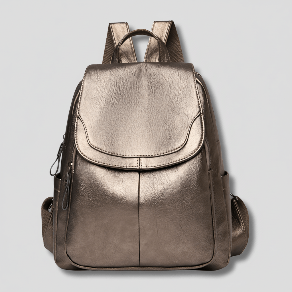 Elegant Anti-Theft Leather Backpack for Women - Stylish Rucksack with Organized Interior 7