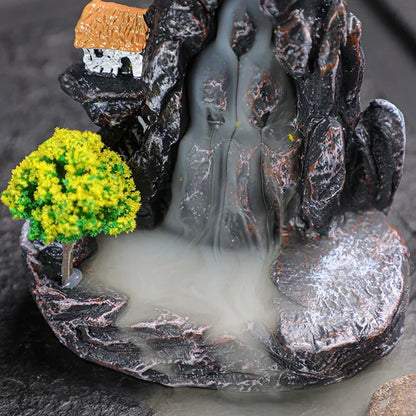Elegant Backflow Incense Holder - Unique Waterfall Burner with 5 Incense Cones 2