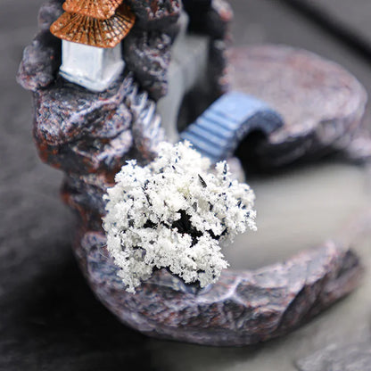 Elegant Backflow Incense Holder - Unique Waterfall Burner with 5 Incense Cones 4