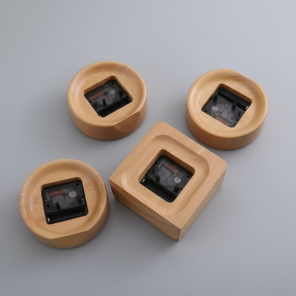 Elegant Beech Wood Alarm Clock - Minimalist Design for Home & Study 3