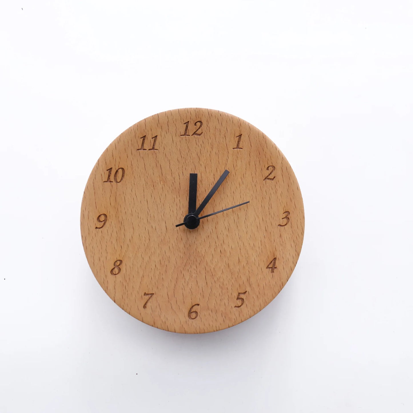 Elegant Beech Wood Alarm Clock - Minimalist Design for Home & Study 5