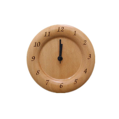 Elegant Beech Wood Alarm Clock - Minimalist Design for Home & Study 6