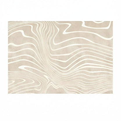 Elegant Beige Washable Rug - Modern Soft Fabric for Living Room & Bedroom 3