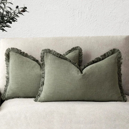 Elegant Cotton and Linen Decorative Covers - Stylish Cushion Cases in Multiple Colors 2