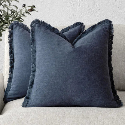 Elegant Cotton and Linen Decorative Covers - Stylish Cushion Cases in Multiple Colors 8