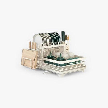 Elegant Dish Drying Rack - Space-Saving Stainless Steel Kitchen Organizer 3