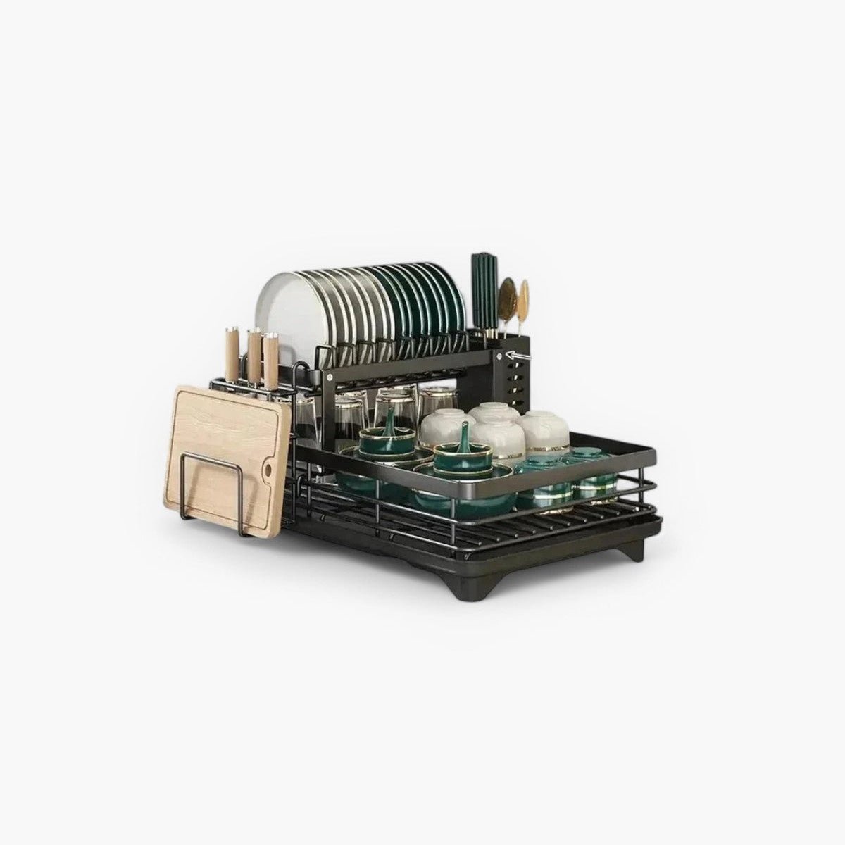 Elegant Dish Drying Rack - Space-Saving Stainless Steel Kitchen Organizer 4