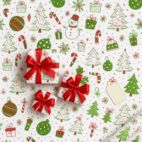 Elegant Gift Wrap Set - Recyclable Wrapping Paper with Satin Ribbon for All Occasions 2